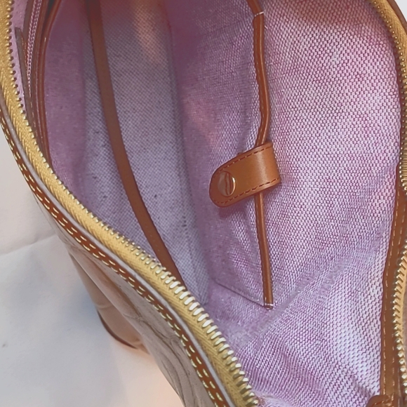 DOONEY & BOURKE Honey Gold Embossed Croc Leather Tote Briefcase Shoulder Bag - Picture 8 of 13